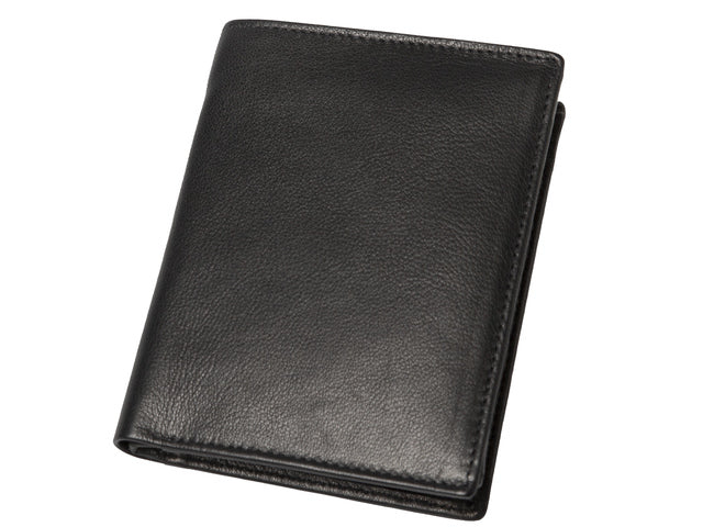 Portefeuille Alassio 12x9,5x2,5cm Leer zwart