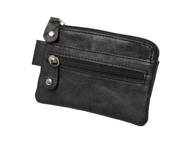 Sleuteletui Alassio 7,5x10x1cm Leer zwart