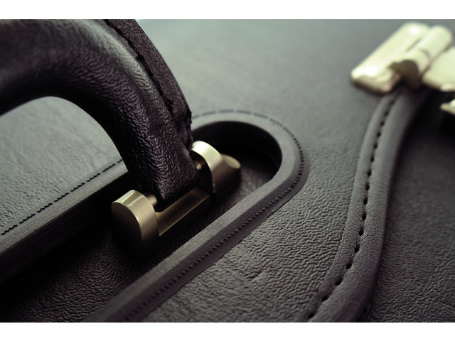 Pilotenkoffer Alassio GENOVA. Zwart kunstleer.