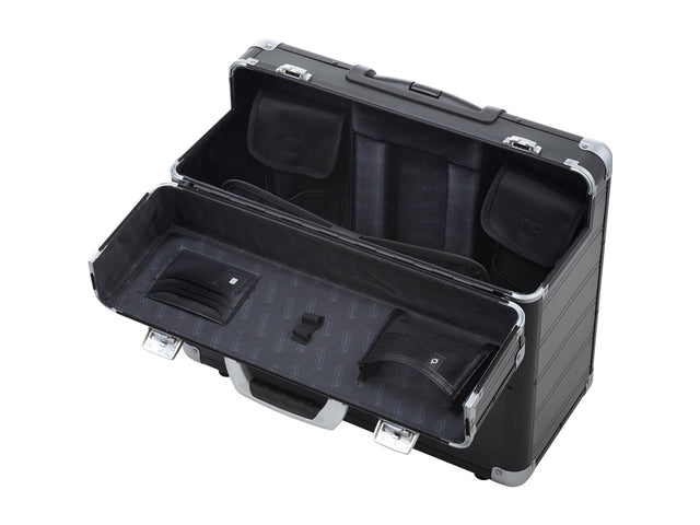 Trolley-pilotenkoffer Alumaxx DISCOVERY aluminium mat zwart
