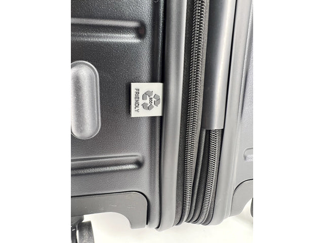 Reistrollyset JSA 3-delig mat zwart gerecycled ABS