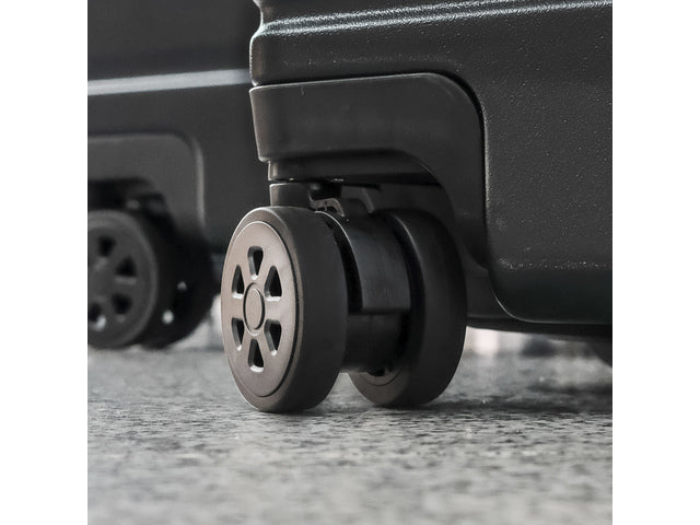 Reistrollyset JSA 3-delig mat zwart gerecycled ABS