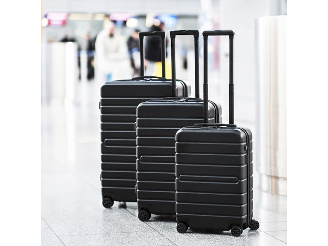 Reistrollyset JSA 3-delig mat zwart gerecycled ABS