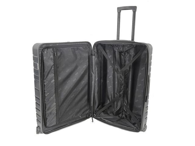 Reistrolly JSA maat L 75,5 x 50,5 x 29 cm mat zwart gerecycled ABS