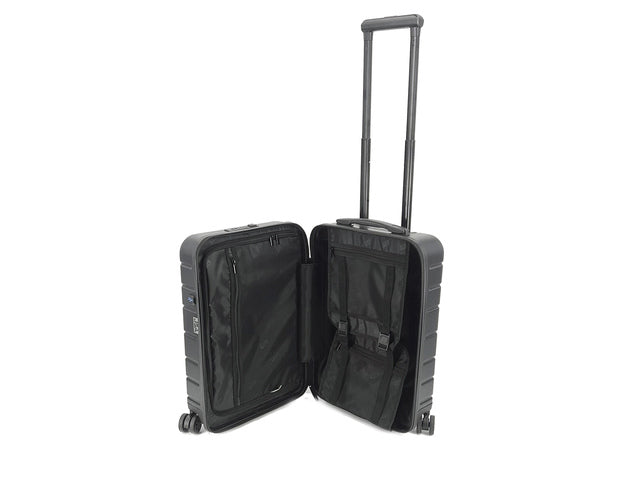 Reistrolly JSA maat S 54,5 x 35,5 x 20,5 cm mat zwart gerecycled ABS