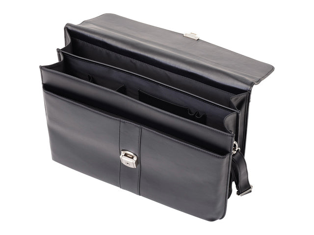 Aktetas Alassio PESCARA. Zwart kunstleer.