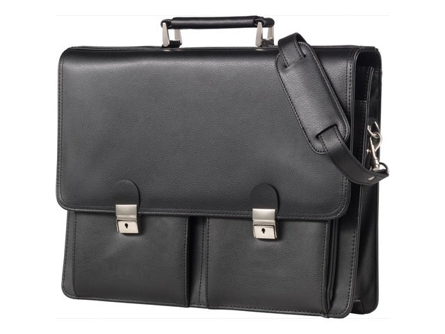 Aktetas Alassio VENETO. Zwart leer.