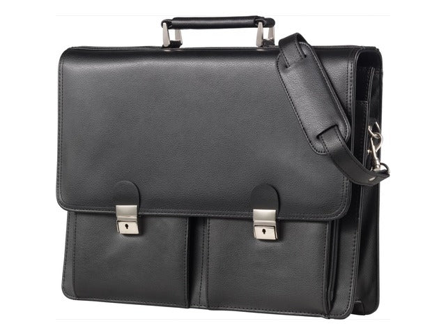 Aktetas Alassio VENETO. Zwart kunstleer.