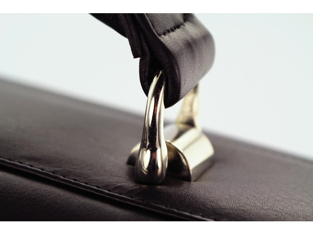 Aktetas Alassio MONZA. Zwart leer.