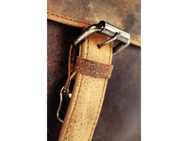 Laptop aktetas Pride and Soul CLOUD. Bruin leer.