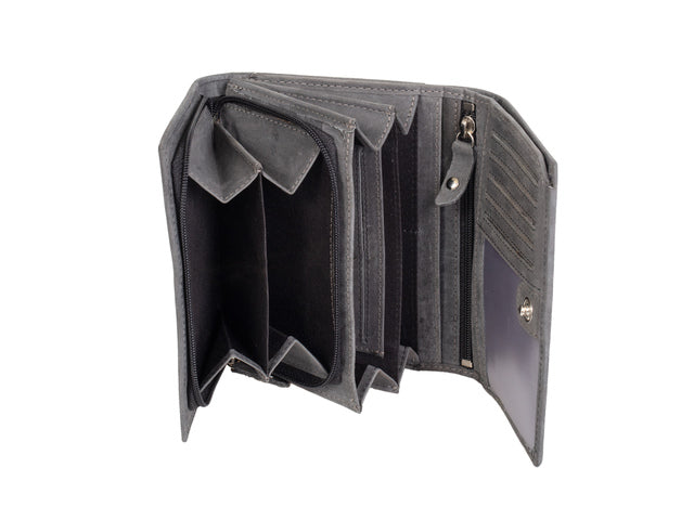 Damesportefeuille RFID Pride and Soul. Grijs leer.