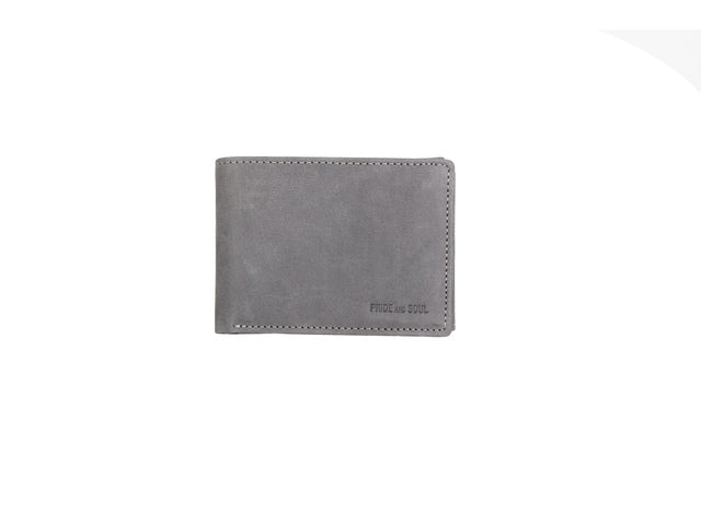 Mini Portemonnee RFID Pride and Soul grijs leer