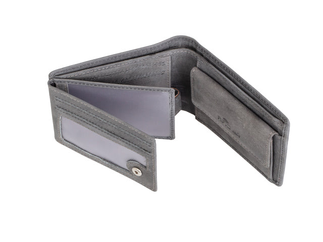 Mini Portemonnee RFID Pride and Soul grijs leer