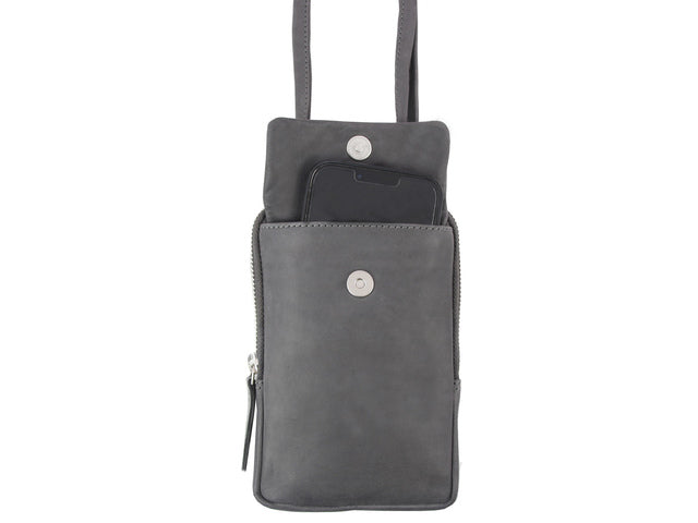 Schoudertas Pride and Soul. LORIS grijs leer