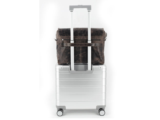 Schoudertas Roberto Romano CATANIA bruin, Echt leer 28x40x9cm