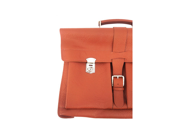 Schultasche braun Leder