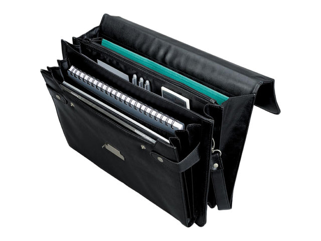 Aktetas Alassio CANTANA. Zwart kunstleer.