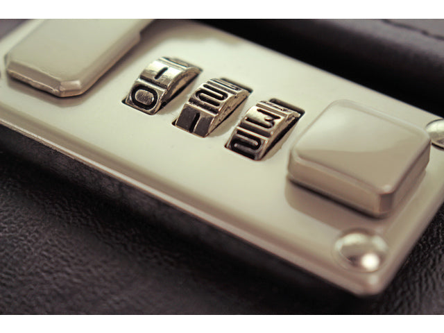 Pilotenkoffer Alassio SILVANA. Zwart leer.