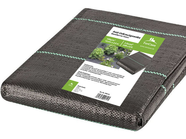 Worteldoek TerCasa zwart 20m2 100g/m2 gevouwen