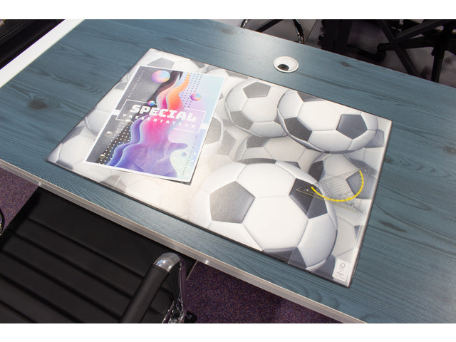 Bureauonderlegger Kangaro PP 38x58cm Dessin Voetballen