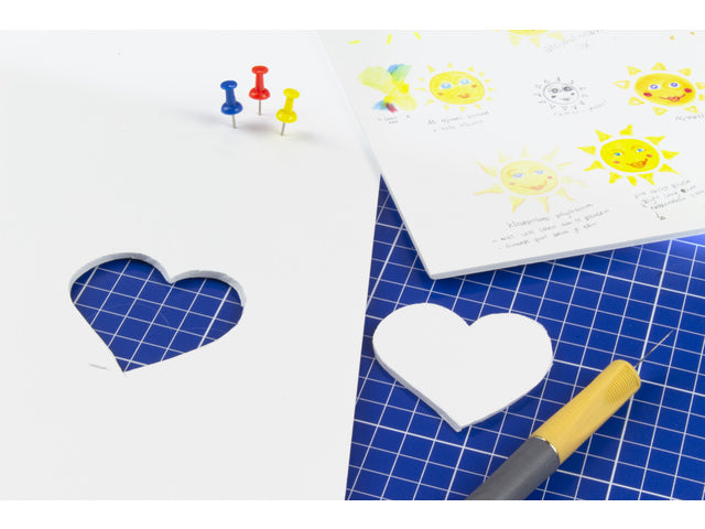 Foamboard Kangaro wit 50x70cm 10 mm dik, 10 stuks 2 zijdig mat papier