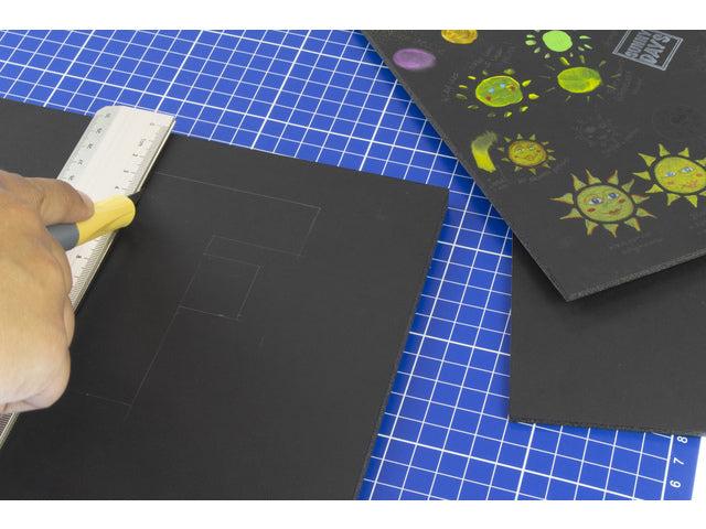 Foamboard Kangaro zwart 50x70 cm, 10 mm dik, 10 stuks 2 zijdig mat papier