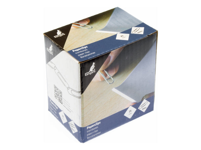 Büroklammer Kangaro 25 mm, rund, je 1000 Stück, verzinkt