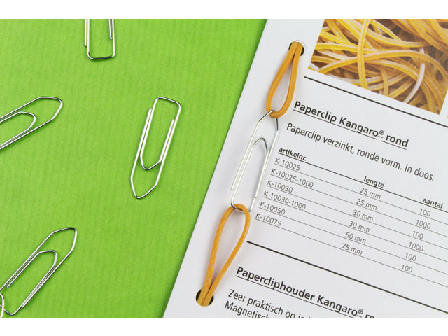 Paperclip Kangaro 32 mm, hoekig, doosje à 100 stuks, verzinkt