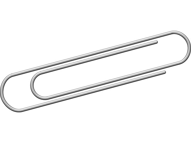 Büroklammer Kangaro 50mm, rund, je 100 Stück, verzinkt