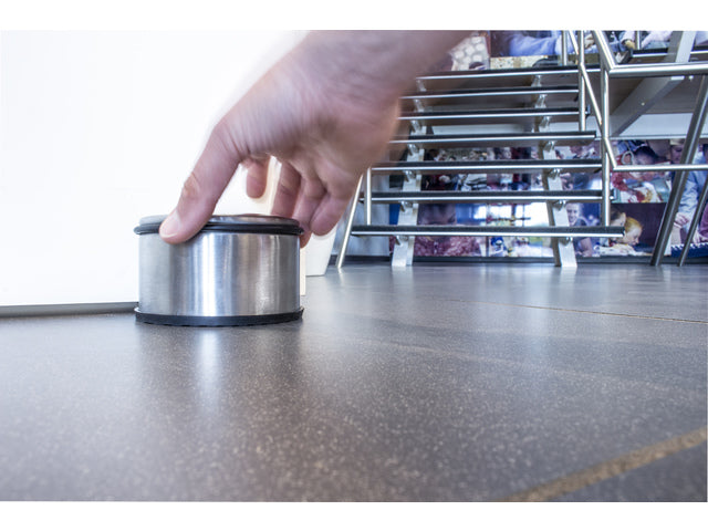 Türstopper Kangaro aus Metall, Höhe, Chrom, 1800 Gramm, Größe: Ø11x7cm Höhe