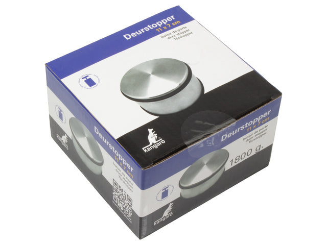 Türstopper Kangaro aus Metall, Höhe, Chrom, 1800 Gramm, Größe: Ø11x7cm Höhe