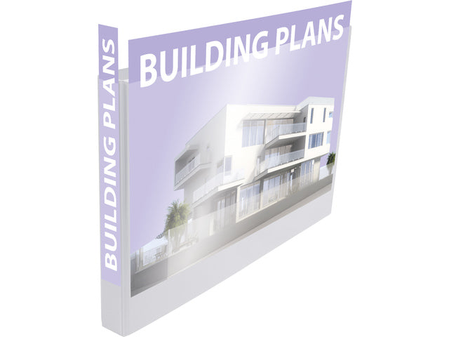 Presentatieringband Kangaro A3 4-ringen D-25mm mechaniek. Wit, 2 stuks