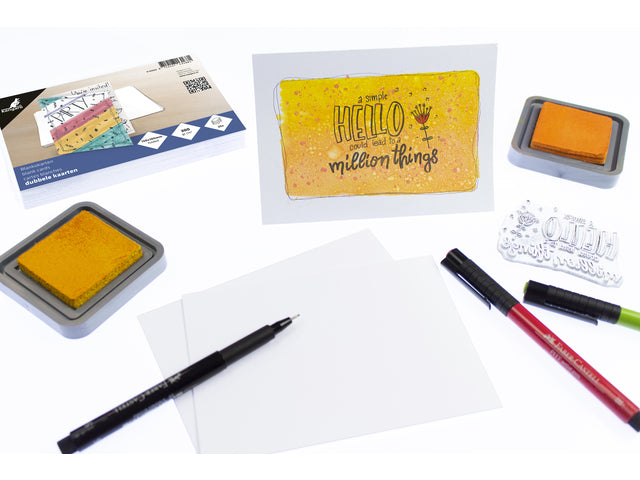 Doppelte Kangaro-Karte, 105 x 150 mm, 300 g, mit 25 Stück