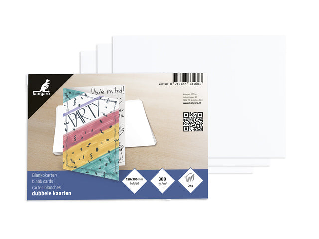 Doppelte Kangaro-Karte, 105 x 150 mm, 300 g, mit 25 Stück