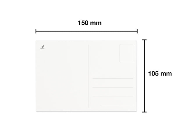 Enkele postkaarten Kangaro 105x150 mm 250grs wit 50 stuks