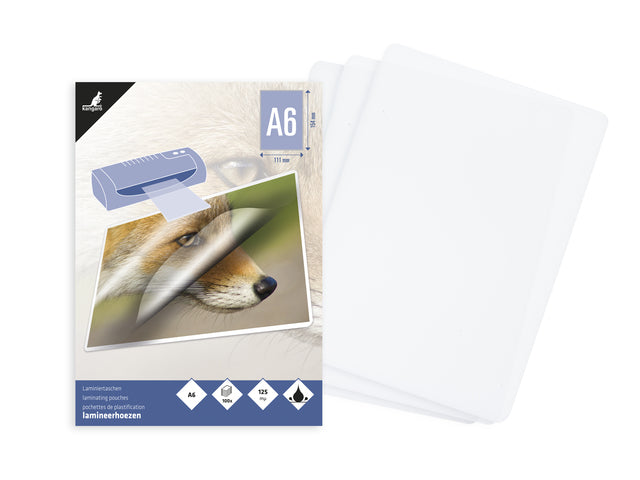 Lamineerhoes Kangaro A6 125 micron pak a 100 vel