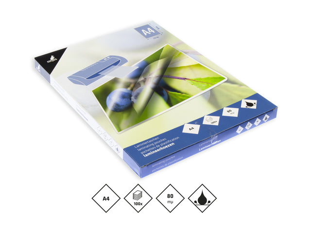 Laminatpapier Kangaro A4 80 Mikron, Packung mit 100 Stück