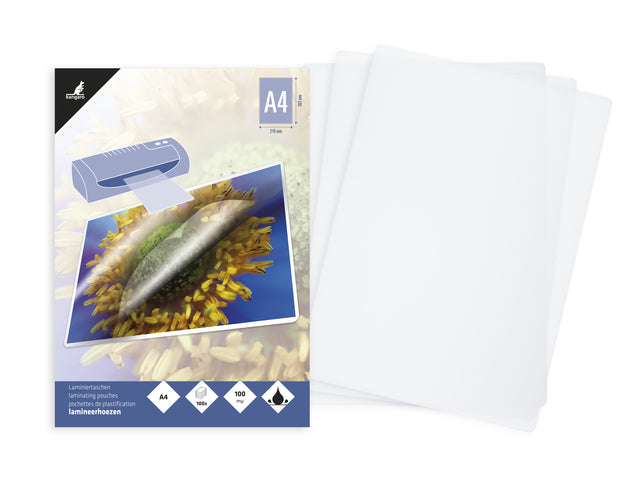 Lamineerhoes Kangaro A4 100 micron pak a 100 stuks