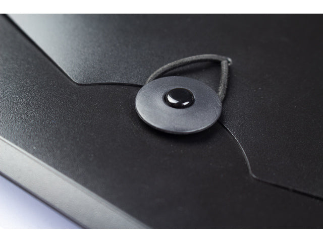 Documentenkaart Kangaro A4, 13 vakken, zwart, elastische sluiting