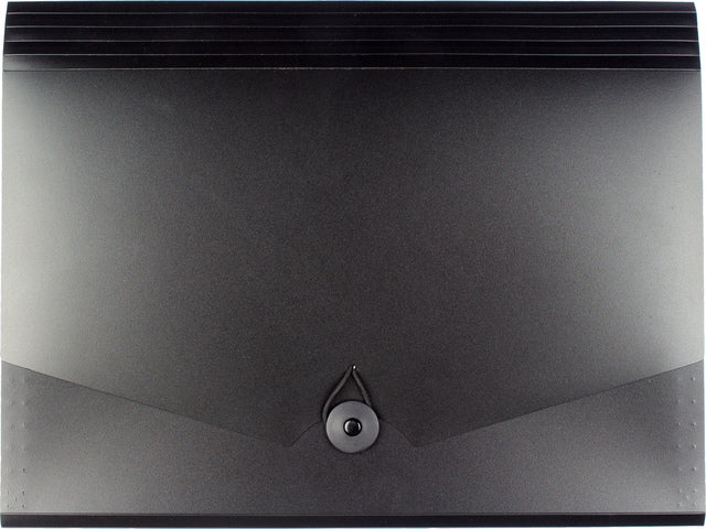 Documentenkaart Kangaro A4, 13 vakken, zwart, elastische sluiting