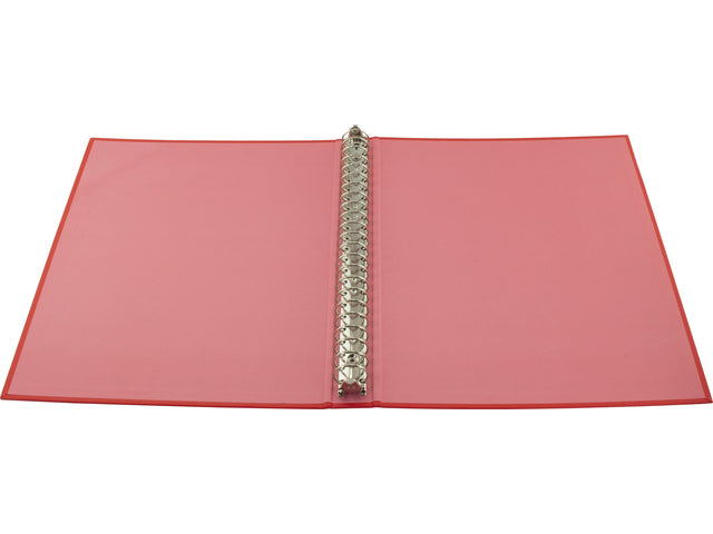 Ringband Kangaro A4 PVC 23-rings O-25mm mechaniek rood