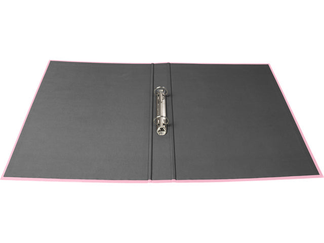 Ringband Kangaro A4 2r O-25mm roze pastel