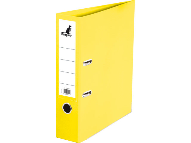 Ordner Kangaro A4 2 ringen 75mm PP/Papier geel