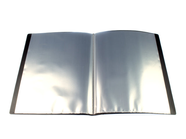 Showalbum Kangaro A4, PP, 10 Taschen, schwarz mit Innenseite