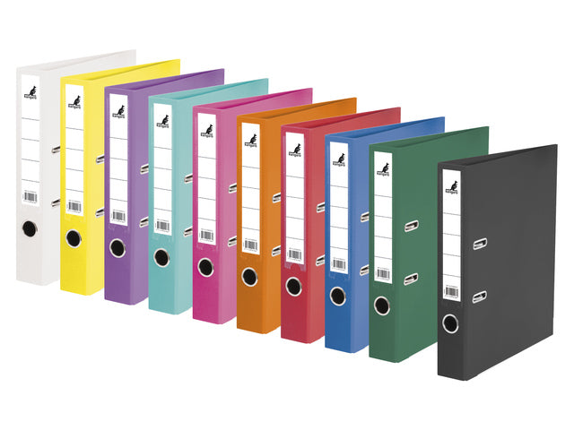 Kangaro-Ordner, A4, 50 mm, 2 Ringe, PP/Papier, 10 Stück, bunt sortiert