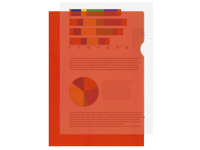 L-kaart Kangaro A4 PP 120 micron oranje, 10 stuks