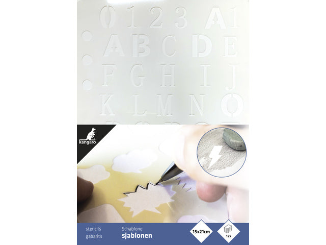 Sjablonen Kangaro 12 Stück 15x21cm sortiert