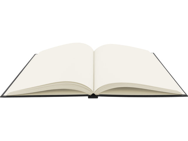 Dummybook Kangaro A5 weiß 80 Vel, schwarz Leinen kaft