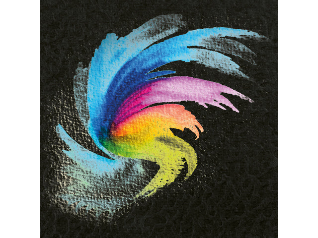 Aquarellpapier Kangaro Block 17x24cm 300 Gramm 16 Vel Schwarz, 3 Seiten bedruckt