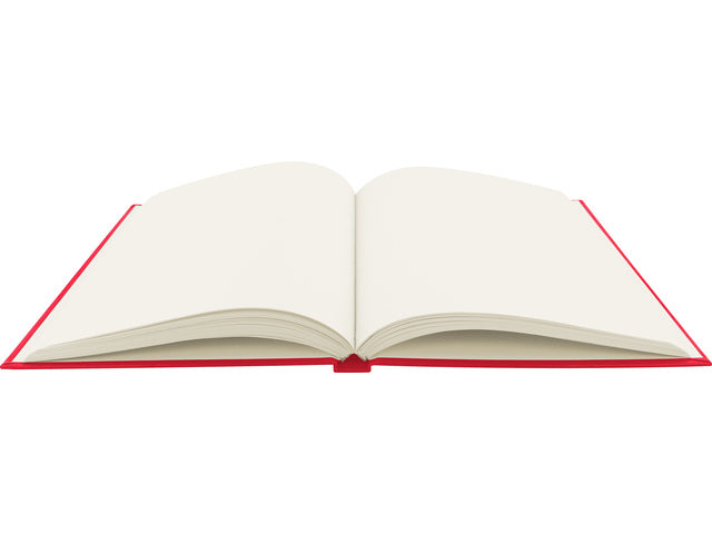 Dummybook Kangaro A4 weiß 80 Vel, roter Leinenkaft